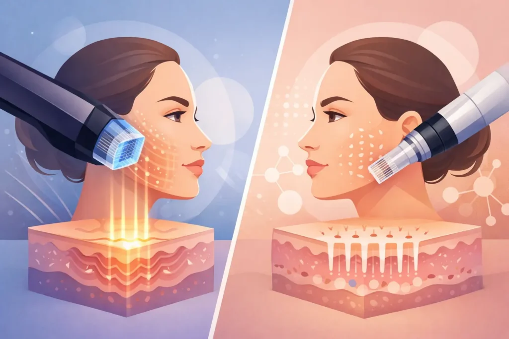Morpheus8 vs Microneedling Results Compared