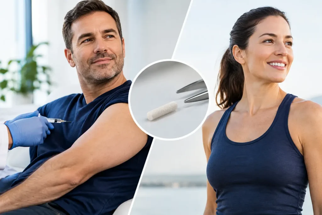 Testosterone Injections Versus Pellets Compared